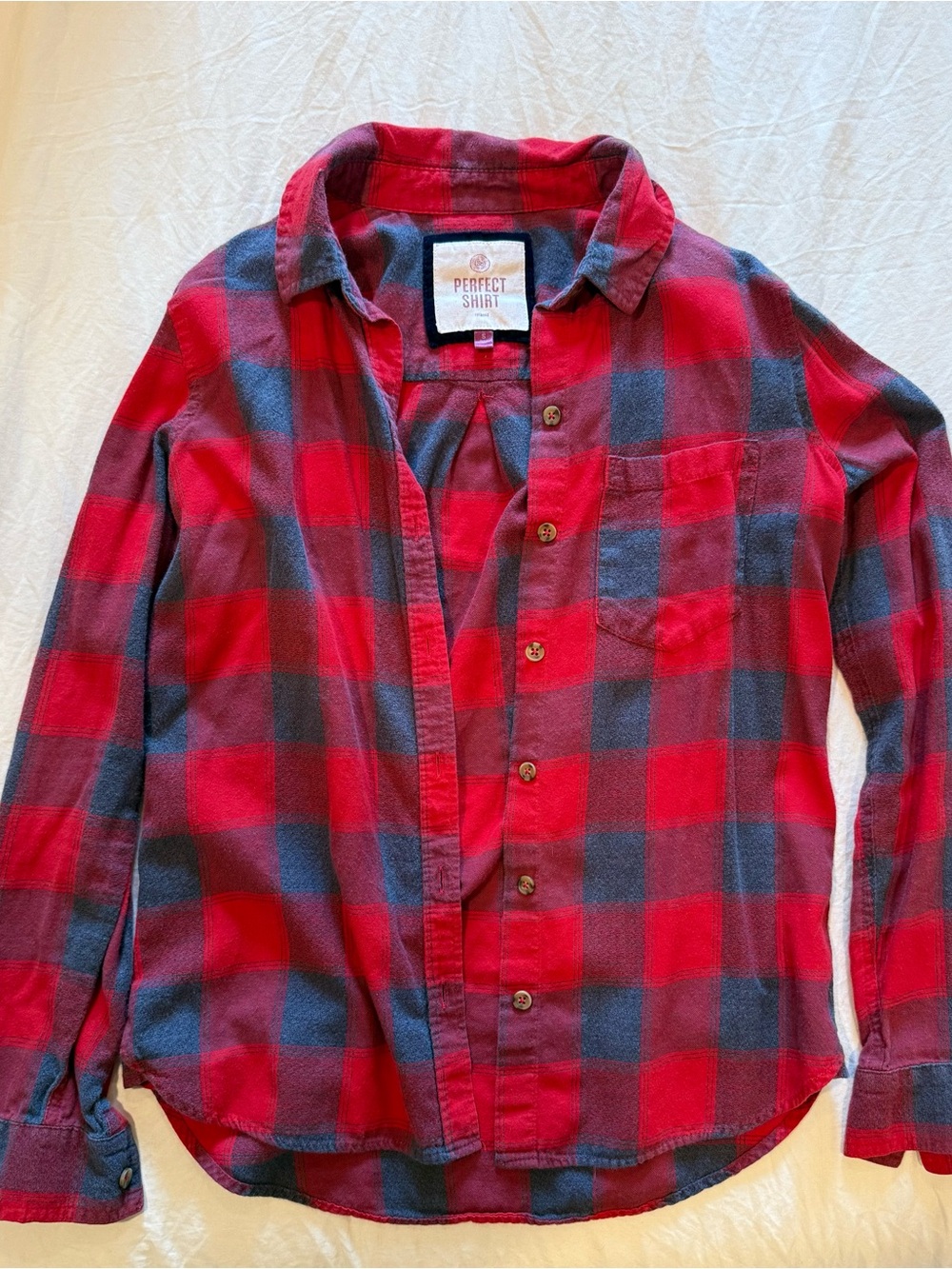 SO Red & Gray Plaid Button-Down Shirt